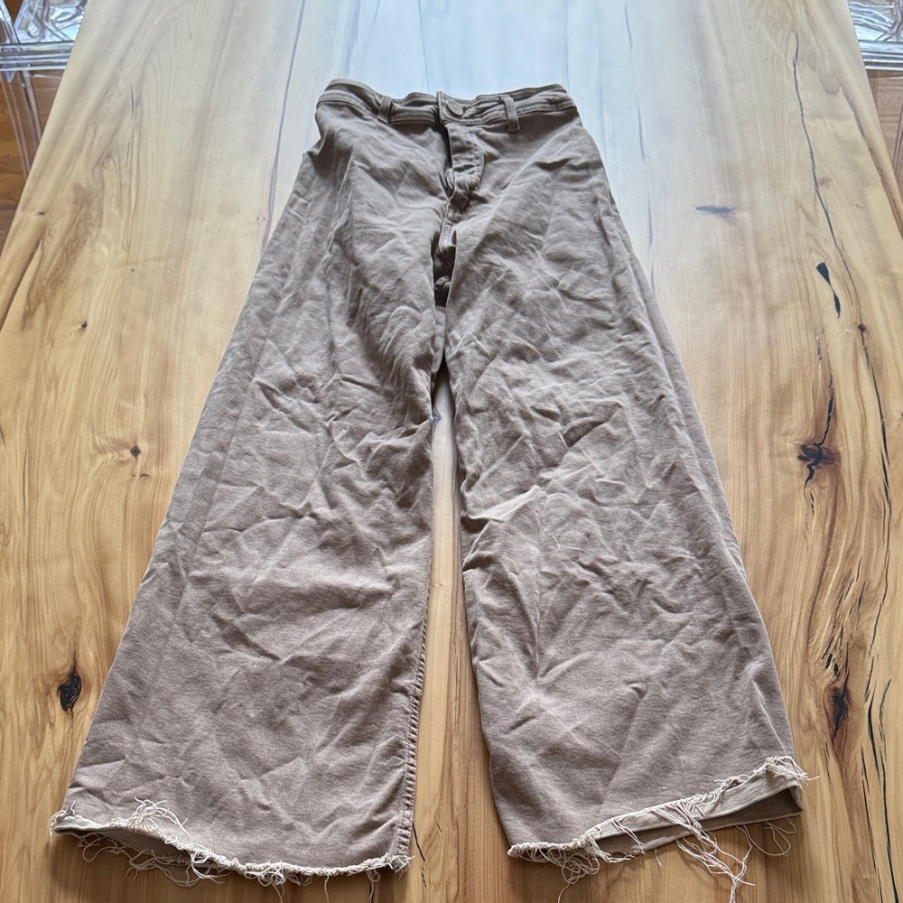 Zara Wide Leg Jeans in Light Brown